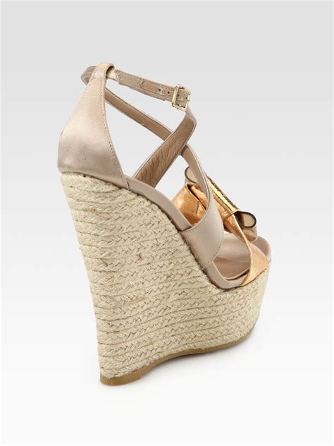 burberry prorsum woven leather wedges|burberry espadrille wedges.